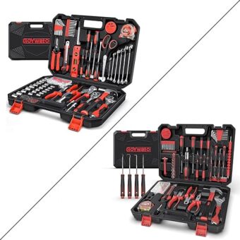 287/205PCs Home Tool Kit - Complete Repair General Hand Tool Set for Men Women - Household Tool Kit for Home Improvement