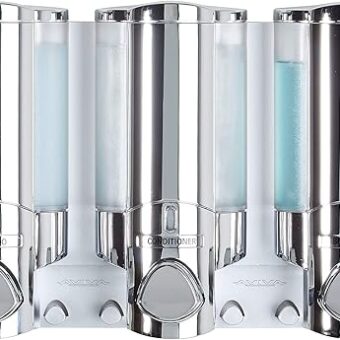 Better Living Products 76345 AVIVA Three Chamber Dispenser, Chrome