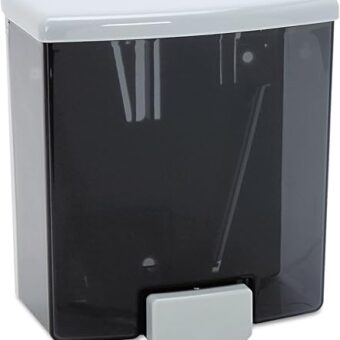 BOBRICK 40 ClassicSeries Surface-Mounted Soap Dispenser, Black/Grey, 40 fl. oz. Capacity, 6-7/8" Height, 5-13/16" Width