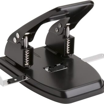 Business Source 65626 2-Hole Punch, 9/32, 2-3/4 Center, 30 Sheet Capacity, Black