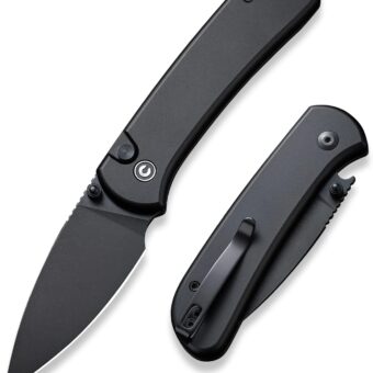 CIVIVI Pocket Folding Knife- Button Lock Knife with Thumb Stud Opener for EDC, 2.98" 14C28N Blade Aluminum Handle, Qubit Utility Knife for Men...