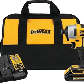 DEWALT 20V MAX Impact Driver Kit, Cordless, Storage Bag, Battery, and Charger Included (DCF787C1)