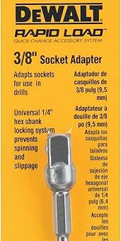 DEWALT DW2542 1/4-Inch Hex Drive to 3/8-Inch Socket Adapter , Silver