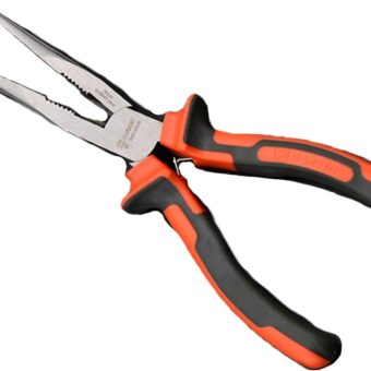 Edward Tools Pro-Grip Needle Nose Pliers 6” - Hard Carbon Steel Jaws - Spring Loaded Design for Easier Use - Ergo Soft Handle with Safety Ridge -...