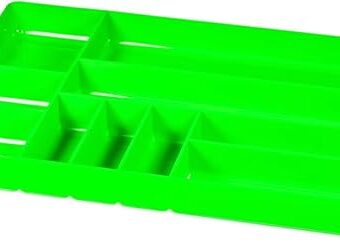 ERNST Tool Organizer Tray, Green, 10-Compartments, Storage, Garage, Workshop, Organization, Tools, Equipment, Heavy-Duty, Multi-Compartment,...