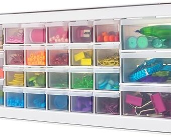 IRIS USA Tool Box Organizer, Sewing Cabinet, Teacher Toolbox, Craft Cabinet Storage, 26 Drawer Parts Cabinet, Tool Organizer, Art Storage Cabinets,...