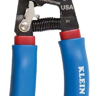 Klein Tools 11057 Wire Cutter / Wire Stripper, Made in USA, Heavy Duty Wire Cutter Stripper for 20-30 AWG Solid Wire and 22-32 AWG Stranded Wire