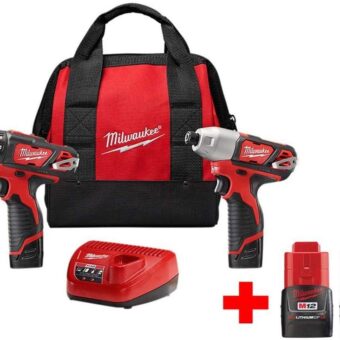 M12 12-Volt Lithium-Ion Cordless Drill Driver/Impact Driver Combo Kit (2-Tool) with Free M12 1.5Ah Battery (2-Pack)