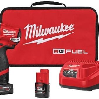 Milwaukee M12 FUEL 3/8" Stubby Impact Wrench Kit