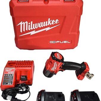 Milwaukee M18 18V Fuel 3/8" Mid-Torque Impact Wrench Kit Cordless Lithium-Ion Brushless 2960-22 with (2) 5Ah XC Batteries, Charger & Carrying Tool...