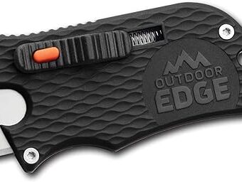 Outdoor Edge SlideWinder - Utility Knife Multitool with Standard Replaceable Razor Blade, Screwdrivers, Prybar, Bottle Opener and Pocket Clip with...