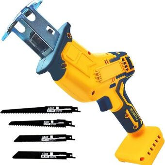 Reciprocating Saw Compatible with DeWalt 20V Battery, Brushless Power Cordless Recipro Saw, 0-3500SPM Variable Speed, Tool-free Blade Change, 4 Saw...