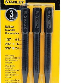 STANLEY Nail Setter, Steel, 3-Piece (58-230)