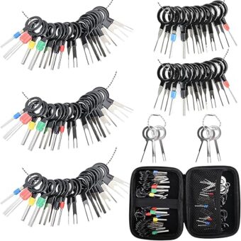 Terminal Removal Tool Kit 82 Pcs Depinning Tool Electrical Connector Pin Removal Tool Kit Pin Extractor Terminal Release Tool Set for Automotive Car