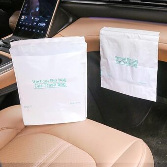 40PCS Car Garbage Bags Disposable Leakproof Barf Bags Car Garbage Bags Can Trash Bags Can Vomit Bag for Car Self Stand and Adhesive Bags for Cars...