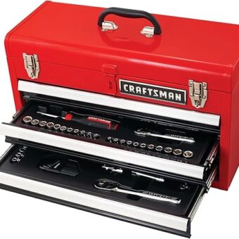 CRAFTSMAN Mechanic Tool Set, 104 Pieces, Includes 20.5” Drawers, 3-Compartments (CMMT45068)