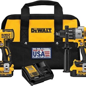 DEWALT 20V MAX Hammer Drill and Impact Driver, Cordless Power Tool Combo Kit with 2 Batteries and Charger (DCK299M2)