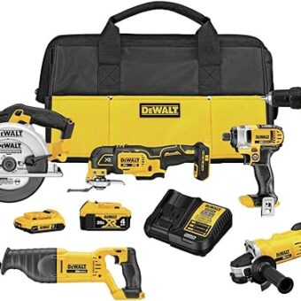 DEWALT 20V MAX Power Tool Combo Kit, 6-Tool Cordless Power Tool Set with Battery and Charger (DCK661D1M1)