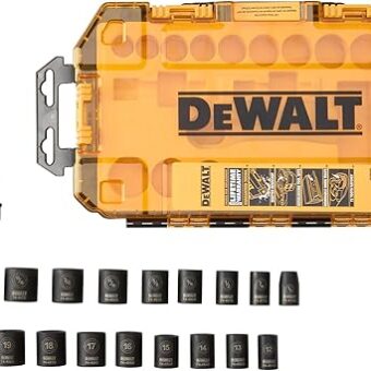 DEWALT DWMT74738 Tough Box 23 PC 3/8" Drive Impact Socket Set