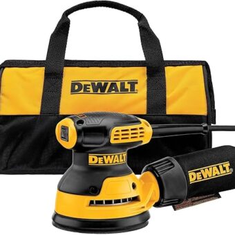 DEWALT Orbital Sander Kit, 5 inch, 3 amp, Corded, 12,000 OPM (DWE6421K)