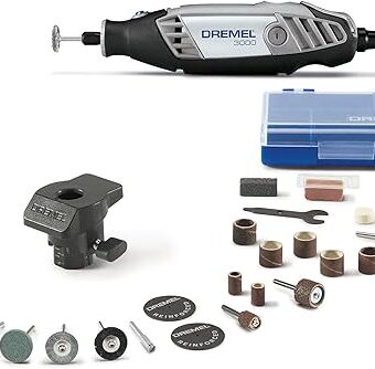 Dremel 3000-1/24 Variable Speed Rotary Tool Kit - 1 Attachment & 24 Accessories - Ideal for Cutting, Sanding, Grinding, Polishing, Drilling,...