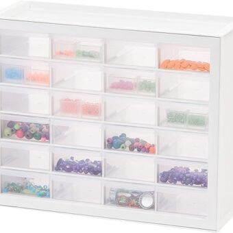 IRIS USA 24 Storage Drawer Organizer, Craft Cabinet Storage, Craft Organizers and Storage Drawer, Art Storage Cabinets, Small Parts, Nuts and...