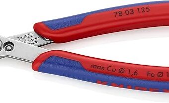 KNIPEX Tools - Electronics Super Knips, INOX Steel, Multi-Component (7803125), 5-Inch