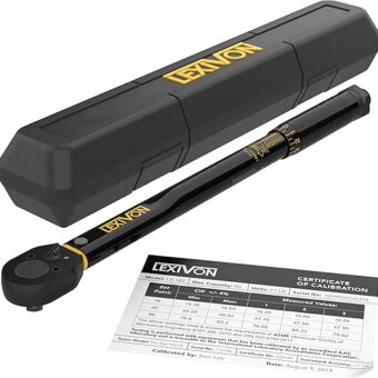 LEXIVON 3/8-Inch Drive Click Torque Wrench 10~80 Ft-Lb/13.6~108.5 Nm (LX-182)