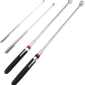 Magnetic Pick Up Tool 4 Pack, Telescopic Magnet Stick (1.5LB 3LB 10LB 15LB) Birthday for Men, Dad, Husband, Christmas for Men Him Stocking...