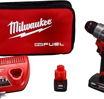 Milwaukee 3403-22 12V Cordless 1/2" Drill Driver Kit w/Batteries, Charger & Case