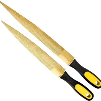 Wood File, Needle File Set Wood Files for Wood Working Wood Rasp Files Tools Golden Tapered Wood Rasp with Rubber Handle in Gift Bag for Carving 2...