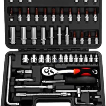 Automotive Repairing Tool Screwdriver Bit Head Sleeves Wrench Socket Set with Ratchet Complete Hand Tool Maintenance Kit