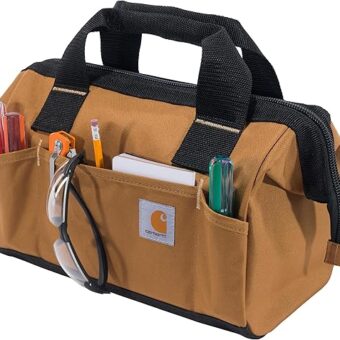 Carhartt Midweight, Durable Water-Resistant, Tool Storage Bag, Brown, Medium (13-Inch)