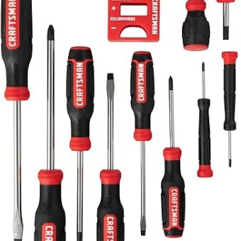 CRAFTSMAN Screwdriver Set, Bi-material, 12 Piece (CMHT65071N)