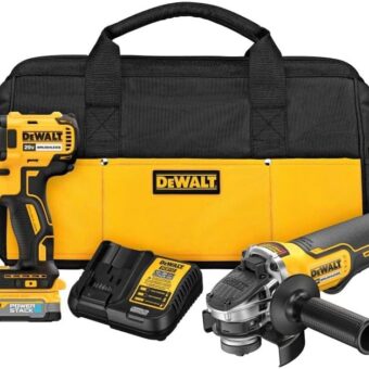 DEWALT 20V MAX Drill And Grinder Kit, Power Tool Set, 2 Batteries and Charger Included (DCK231E2)