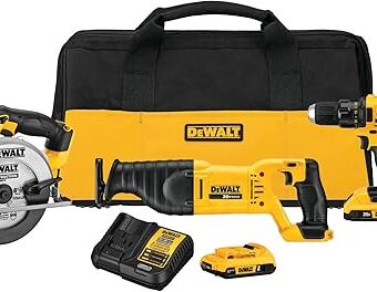 DEWALT 20V MAX Power Tool Combo Kit, 4-Tool Cordless Power Tool Set with 2 Batteries and Charger (DCK423D2)