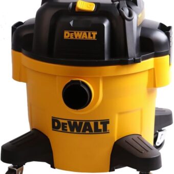 DEWALT DXV06P 4 Peak HP Shop Vacuums, 6 Gallon Poly Wet/Dry Vac, Heavy-Duty Shop Vacuum with Blower Function Yellow+Black