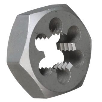 Drill America 1/8" Carbon Steel British Standard Pipe Hex Die, DWT Series