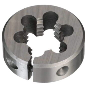 Drill America 7/16"-14 1-1/2" OD High Speed Steel Left Hand Round Adjustable Die, DWT Series