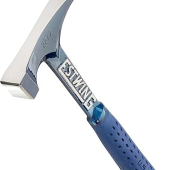 ESTWING Bricklayer's/Mason's Hammer - 22 oz Masonry Tool with Forged Steel Construction & Shock Reduction Grip - E6-22BLC