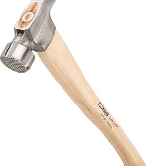 ESTWING Sure Strike California Framing Hammer - 25 oz Straight Rip Claw with Milled Face & Hickory Wood Handle - MRW25LM