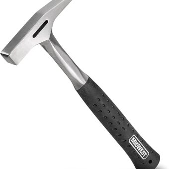 MIDWEST Sheet Metal Hammer - 18 Oz HVAC Hammer with Cleat Slot & Shock Reduction Grip - MWT-18