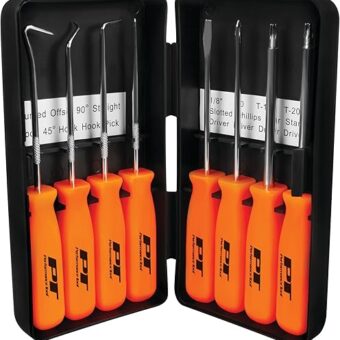 Performance Tool W941 8-Piece Specialty Pick/Driver Set, Precision Pick & Hook Set with Scraper