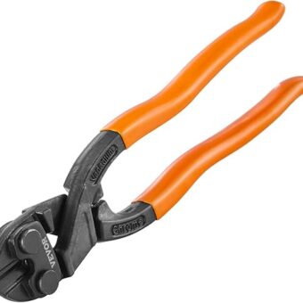 VEVOR Bolt Cutter, 8" Mini Lock Cutter, Streamlined Ergonomic Handle, Chromium Vanadium Alloy Steel Blade, Heavy Duty Bolt Cutter for Rods, Bolts,...