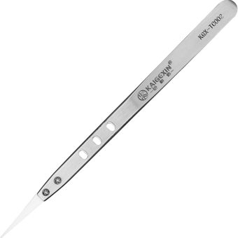 Anti-Magnetic Stainless Steel Tweezer Ceramic Tip High Temperature Plier Electronics Industrial Tweezers