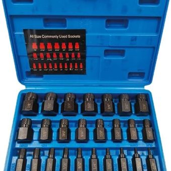 25PCS Precisely Machined Screw Extractor Set Easy Out Extractor Set For Mechanics Artists Amateurs Tools