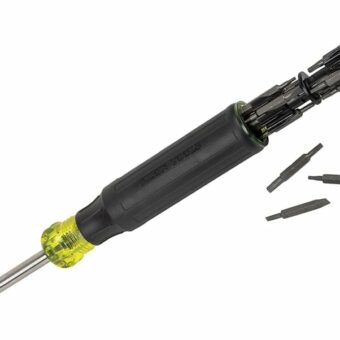 Klein Tools 32327 Precision Screwdriver Set, 27-in-1 Multi-Bit Screwdriver, Onboard Storage, Rare-Earth Magnet, Ideal for Terminal Blocks