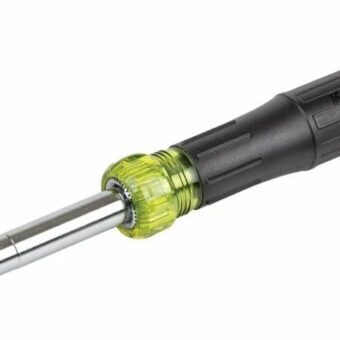 Klein Tools 32314 Electronic Screwdriver, 14-in-1 with 8 Precision Tips, Slotted, Phillips, and Tamperproof TORX Bits, 6 Precision Nut Drivers