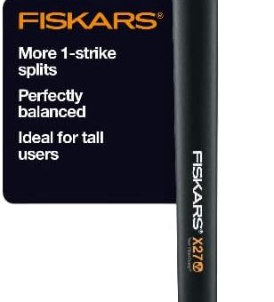 Fiskars X27 Super Splitting Axe - Wood Splitter for Medium to Large Size Logs with 36" Shock-Absorbing Handle - Lawn and Garden - Black