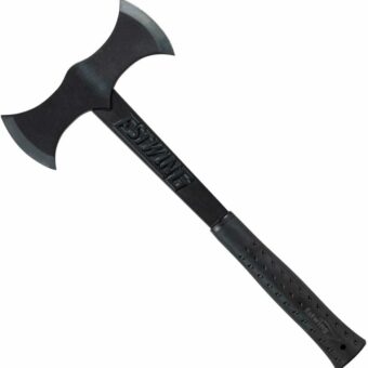 ESTWING Double Bit Axe - 38 oz Wood Spitting Tool with Forged Steel Construction & Shock Reduction Grip - EBDBA